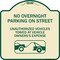 Signmission No Overnight Parking on Street Unauthorized Vehicles Towed at Vehicle Owners Expense, TG-1818-23835 A-DES-TG-1818-23835 - alternate 1